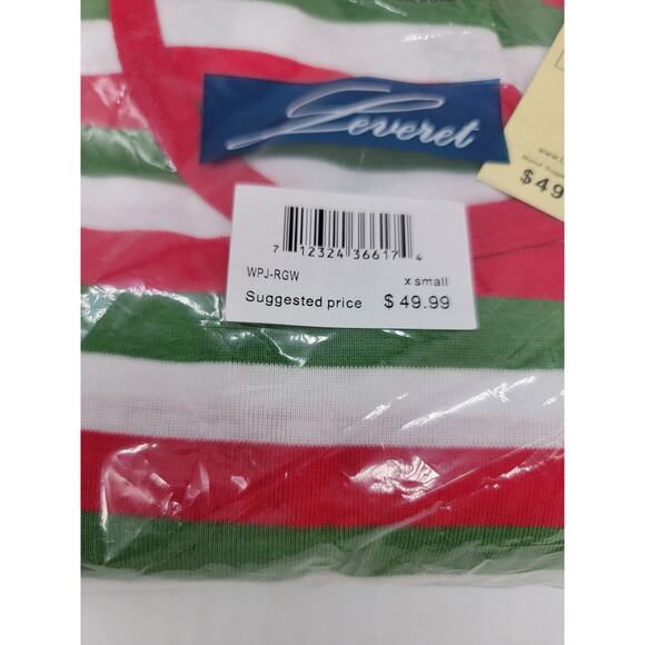 NWT Leveret Women's Striped Christmas Pajama Set Multicolor Size X-Small - Picture 3 of 5